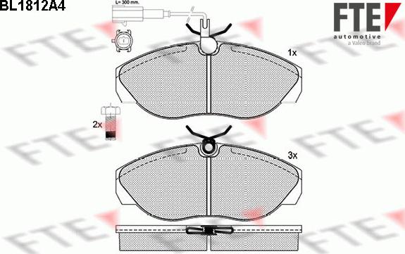 FTE BL1812A4 - Тормозные колодки, дисковые, комплект unicars.by