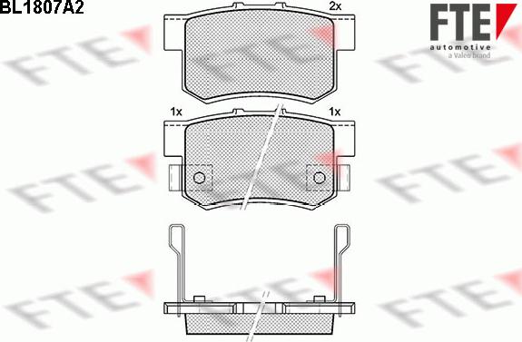 FTE BL1807A2 - Тормозные колодки, дисковые, комплект unicars.by