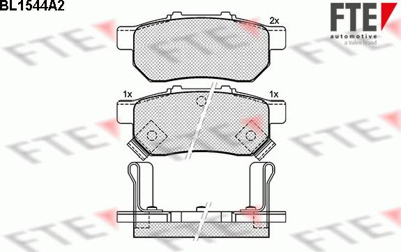 FTE BL1544A2 - Тормозные колодки, дисковые, комплект unicars.by