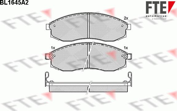 FTE BL1645A2 - Тормозные колодки, дисковые, комплект unicars.by