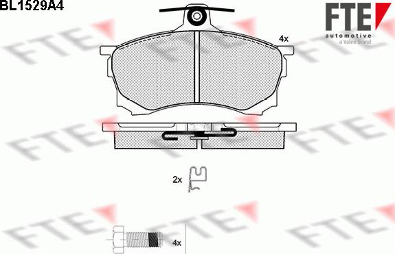 FTE BL1529A4 - Тормозные колодки, дисковые, комплект unicars.by