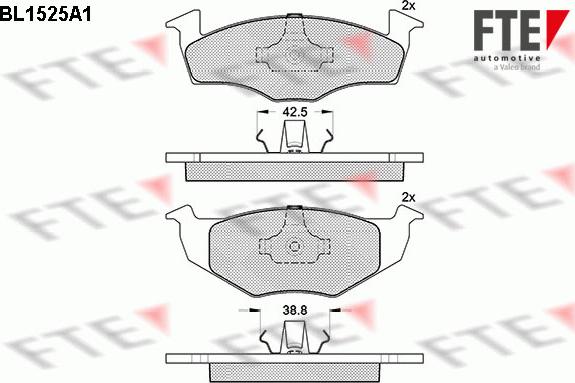 FTE 9010232 - Тормозные колодки, дисковые, комплект unicars.by