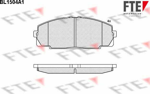 FTE BL1504A1 - Тормозные колодки, дисковые, комплект unicars.by