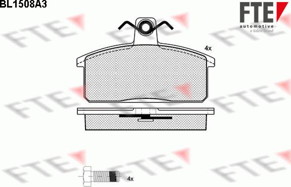 FTE BL1508A3 - Тормозные колодки, дисковые, комплект unicars.by