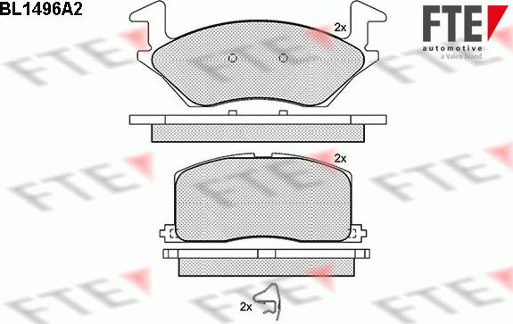 FTE BL1496A2 - Тормозные колодки, дисковые, комплект unicars.by