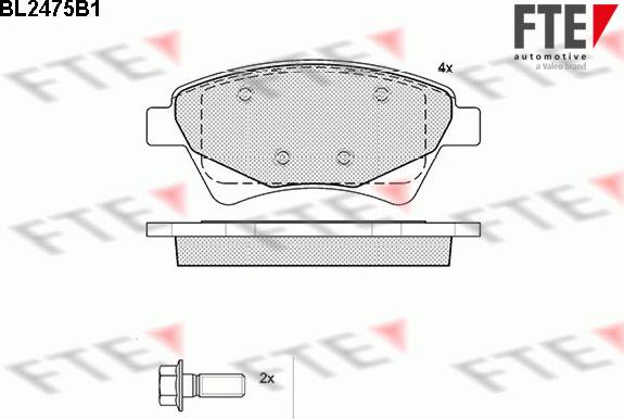 FTE 9010756 - Тормозные колодки, дисковые, комплект unicars.by