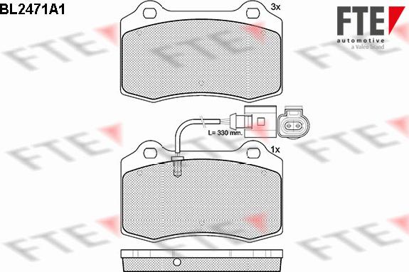 FTE BL2471A1 - Тормозные колодки, дисковые, комплект unicars.by