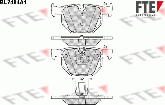 FTE 9010760 - Тормозные колодки, дисковые, комплект unicars.by