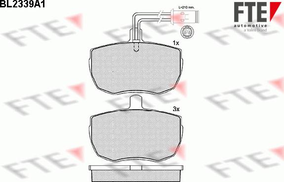 FTE BL2339A1 - Тормозные колодки, дисковые, комплект unicars.by