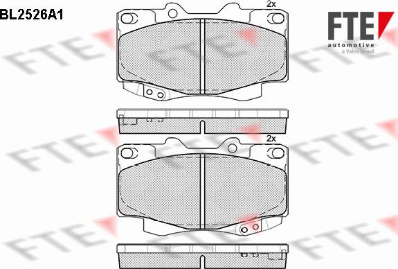 FTE BL2526A1 - Тормозные колодки, дисковые, комплект unicars.by