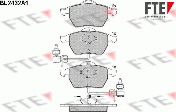 FTE 9010732 - Тормозные колодки, дисковые, комплект unicars.by