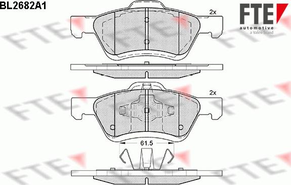 FTE 9011045 - Тормозные колодки, дисковые, комплект unicars.by