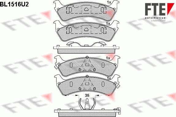 FTE 9011064 - Тормозные колодки, дисковые, комплект unicars.by