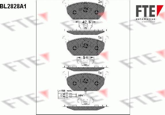 FTE 9011008 - Тормозные колодки, дисковые, комплект unicars.by