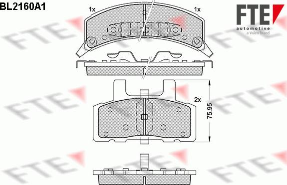 FTE BL2160A1 - Тормозные колодки, дисковые, комплект unicars.by