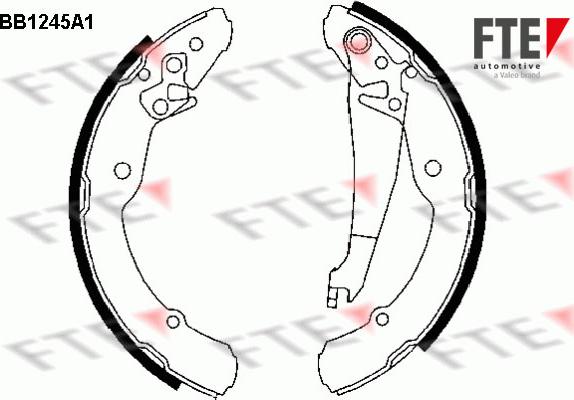 FTE 9100049 - Комплект тормозных колодок, барабанные unicars.by