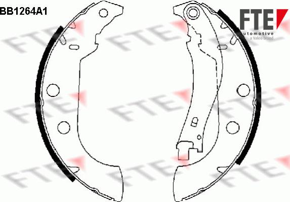 FTE BB1264A1 - Комплект тормозных колодок, барабанные unicars.by