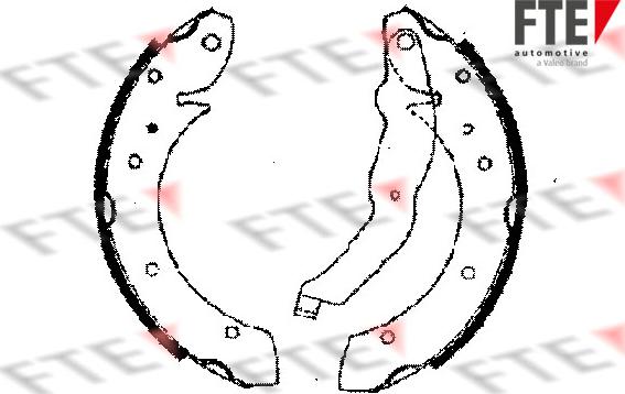 FTE 9100018 - Комплект тормозных колодок, барабанные unicars.by