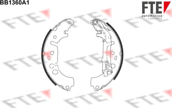 FTE BB1360A1 - Комплект тормозных колодок, барабанные unicars.by
