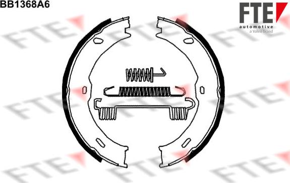 FTE BB1368A6 - Комплект тормозов, ручник, парковка unicars.by