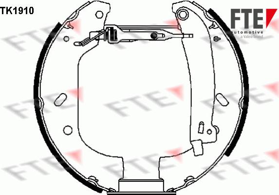 FTE 9110009 - Комплект тормозных колодок, барабанные unicars.by