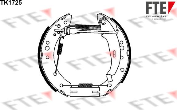 FTE 9110008 - Комплект тормозных колодок, барабанные unicars.by