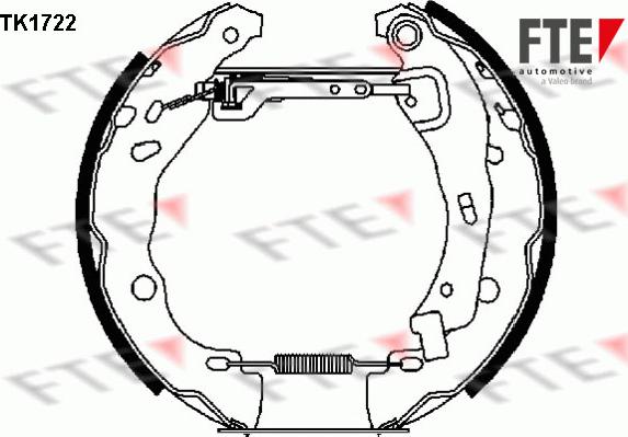 FTE TK1722 - Комплект тормозных колодок, барабанные unicars.by