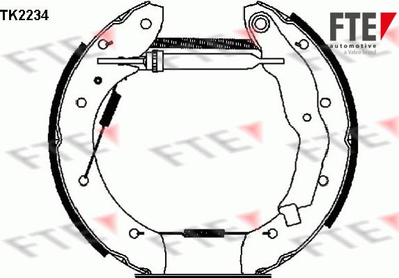 FTE 9110027 - Комплект тормозных колодок, барабанные unicars.by