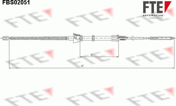 FTE FBS02051 - Тросик, cтояночный тормоз unicars.by