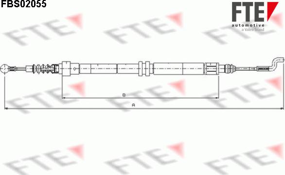 FTE FBS02055 - Тросик, cтояночный тормоз unicars.by