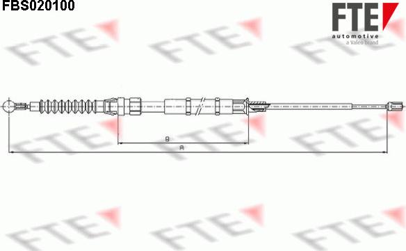 FTE 9250004 - Тросик, cтояночный тормоз unicars.by