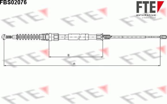 FTE 9250077 - Тросик, cтояночный тормоз unicars.by