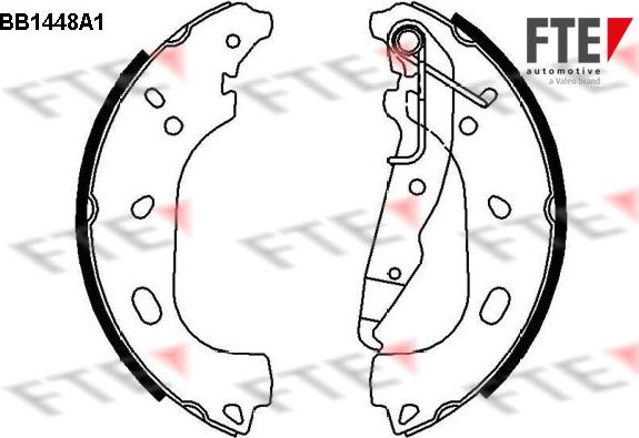 FTE BB1448A1 - Комплект тормозных колодок, барабанные unicars.by