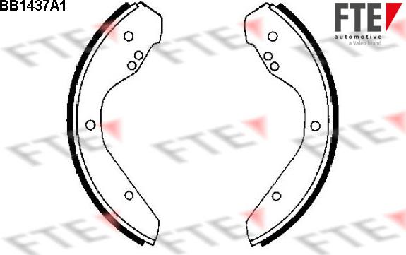 FTE BB1437A1 - Комплект тормозных колодок, барабанные unicars.by
