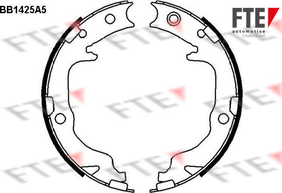 FTE BB1425A5 - Комплект тормозов, ручник, парковка unicars.by