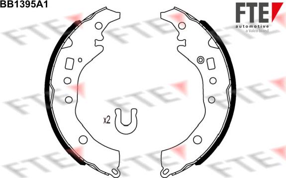 FTE BB1395A1 - Комплект тормозных колодок, барабанные unicars.by
