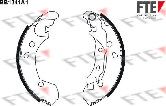 FTE BB1341A1 - Комплект тормозных колодок, барабанные unicars.by