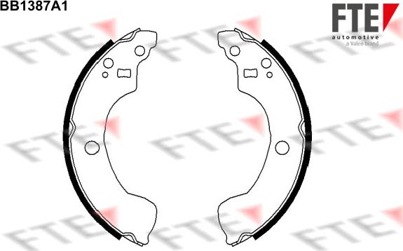 FTE BB1387A1 - Комплект тормозных колодок, барабанные unicars.by