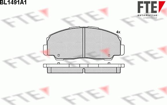 FTE BL1491A1 - Тормозные колодки, дисковые, комплект unicars.by