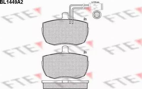 FTE BL1449A2 - Тормозные колодки, дисковые, комплект unicars.by