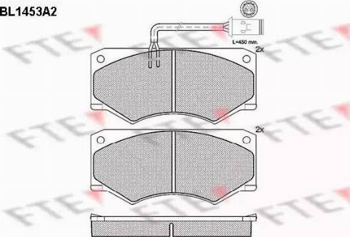 FTE BL1453A2 - Тормозные колодки, дисковые, комплект unicars.by