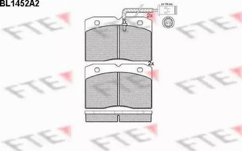 FTE BL1452A2 - Тормозные колодки, дисковые, комплект unicars.by