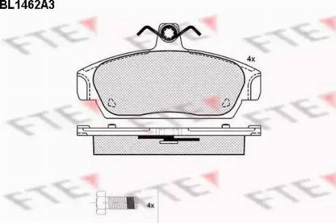 FTE BL1462A3 - Тормозные колодки, дисковые, комплект unicars.by