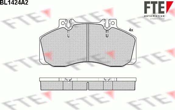 FTE BL1424A2 - Тормозные колодки, дисковые, комплект unicars.by