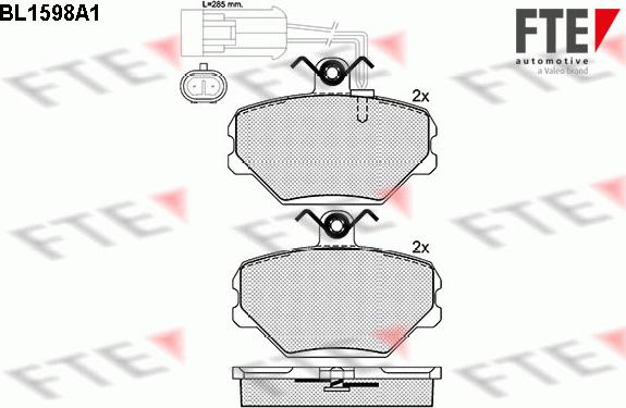 FTE BL1598A1 - Тормозные колодки, дисковые, комплект unicars.by