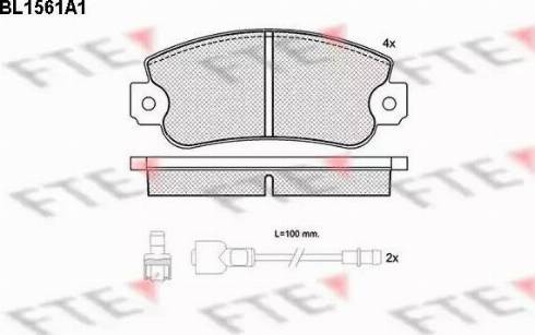 FTE BL1561A1 - Тормозные колодки, дисковые, комплект unicars.by