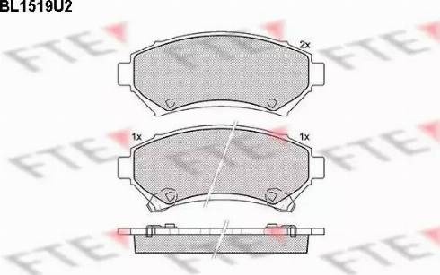 FTE BL1519U2 - Тормозные колодки, дисковые, комплект unicars.by