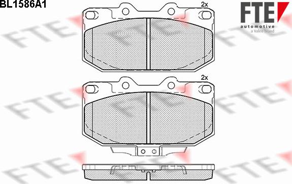 FTE BL1586A1 - Тормозные колодки, дисковые, комплект unicars.by