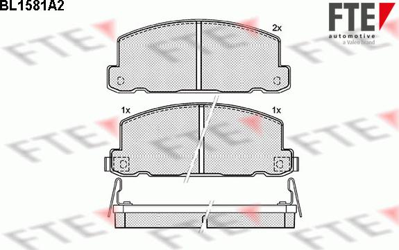 FTE BL1581A2 - Тормозные колодки, дисковые, комплект unicars.by