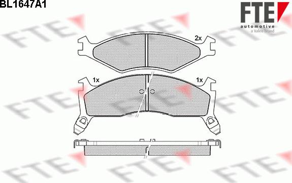 FTE BL1647A1 - Тормозные колодки, дисковые, комплект unicars.by